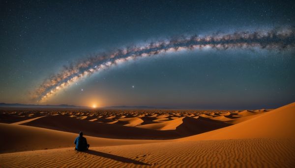 Nuit étoilée au milieu des dunes de Merzouga